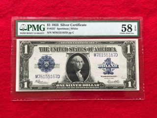 Fr - 237 1923 Series $1 One Dollar Silver Certificate Pmg 58 Epq Choice Au