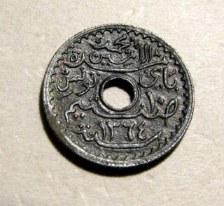 Tunisia 1945 10 Centimes Zinc Coin