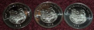 3 Gem Proof 1979 Costa Rica " Year Of Child " Silver 100 Colones,  35 Gms.  S/h