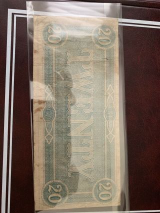 $20 & $10 Richmond 1863 CSA Confederate Currency Old Paper Money Bill 2