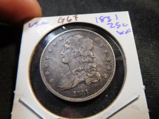 G67 Usa 1831 Capped Bust Quarter Xf