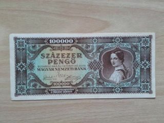 Hungary 100000 Szazezer Pengo 1945 Xf