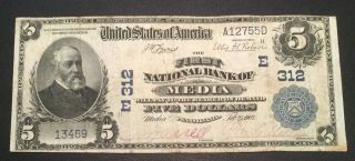1902 $5 First National Bank Of Media,  Pa Ch 312