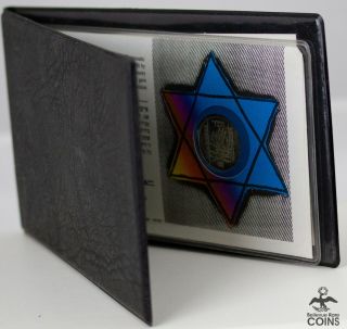 1988 Israel Remember Holocaust Anne Frank State.  925 Silver Medal & Stamp W/