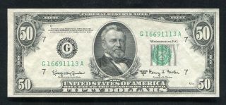 Fr.  2112 - G 1950 - E $50 Frn Federal Reserve Note Chicago,  Il Gem Uncirculated
