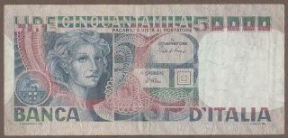 1980 Italy 50,  000 Lire Note