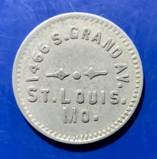 466 S.  Grand Ave.  St.  Louis Missouri Antique 2 - 1/2¢ Mo Merchant Token Bawdy?