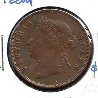 1901 Straits Settlements Large 1 Cent Coin - Book Value $120 2