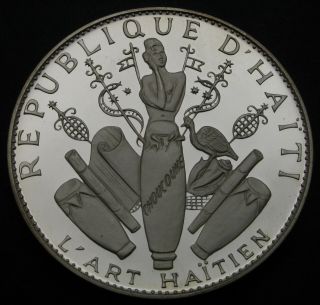 Haiti 25 Gourdes 1967 Ic Proof - Silver - 10th Anniversary Of Revolution