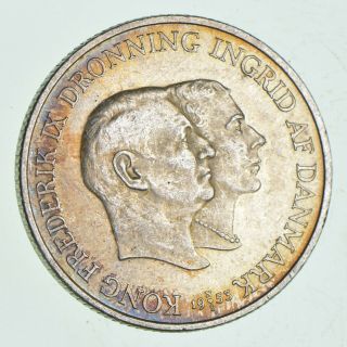 Silver - World Coin - 1953 Denmark 2 Kroner - 15.  1g - World Silver Coin 624