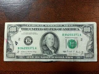 1988 B $100 Dollar Bill