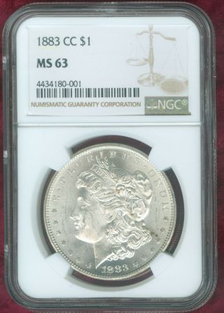 Ngc Ms 63 (??) 1883 - Cc Morgan Dollar - - Huge Frost