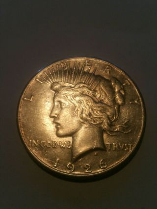 1926 - P Peace Dollar,  1926 P Coin,  Very Low Mintage Only 1.  9m