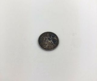 1854 Seated Liberty Half Dime With Arrows Silver