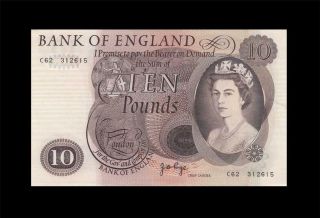 1970 - 75 Bank Of England Qeii 10 Pounds Page ( (aunc/unc))