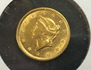 1853 United States $1 Dollar Type 1 Liberty Head Gold Coin Details