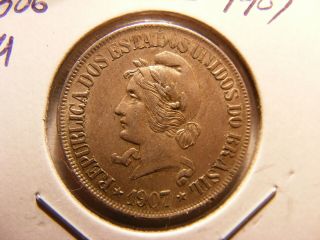 Brazil 1907 500 Reis,  Km 506,  Au Coin