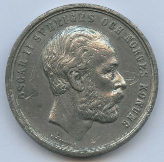 Sweden Industry And Agricultural Exhibitions Sundsvall 1882 Medal 42mm 35gr