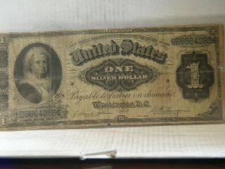 $1 Large Note 1891 Silver Certificates Martha Washington