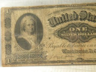 $1 large note 1891 silver certificates martha washington 2