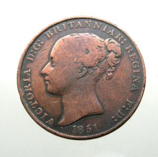 1851 Island Of Jersey Copper 1/13 Shilling_under Queen Victoria_large Coin