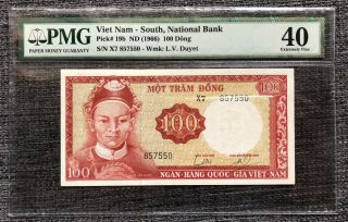 Vietnam Banknote 100d 1966 Pick 19b
