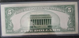 1934 - A $5 Five Dollars North Africa Emergency Issue Silver Certificate WWII 2