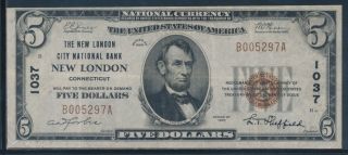 Fr1800 - 1 Ch 1037 $5 1929 National Bank Of London,  Ct Vf,  Bu4551