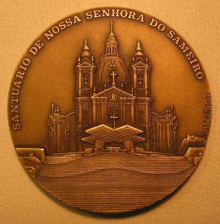 Portugal Monument / Sanctuary Of Our Lady Of Remedies/bronze Medal By V.  Berardo