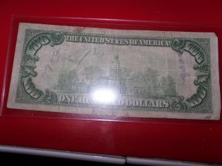 1929 $100.  00 U.  S.  National Currency (Minor writing on Bill) York 2