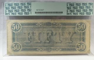 1864 $50 Confederate Civil War Jeff Davis Counterfeit Banknote Hoard PC - 298 2