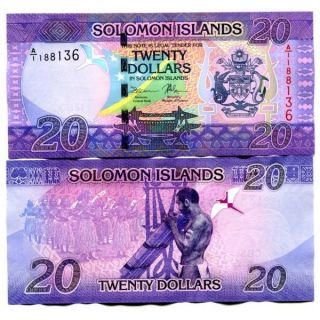 Solomon Islands 20 Dollars Nd (2017) P - 34 Unc