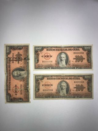Banco Nacional De Peso Bank Notes From The 1959 (3)