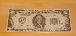 Federal Reserve Note $100 1928 - A Redeemable In Gold