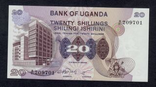 Uganda 20 Shillings (1979) Pick 12b Unc.