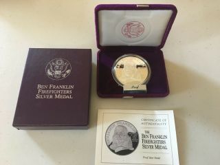 Ben Franklin Firefighters Silver Medal &