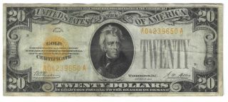 $20 1928 Gold Certificate Small Size Fr 2402