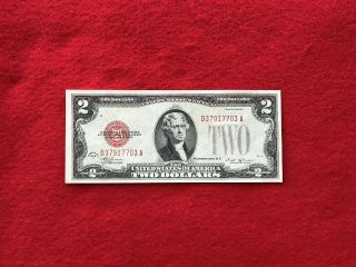 Fr - 1506 1928 E Series $2 Two Dollar Red Seal Us Legal Tender Note Crisp Unc