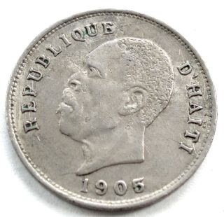 Haiti 5 Centimes 1905 Km 53 E7.  4