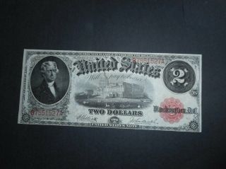 1917 $2 Us Large Note Elliott & Burke - Crisp