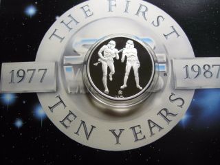Imperial Stormtroopers Disney 1987 Star Wars 10th Anniversary 999 Silver Coin