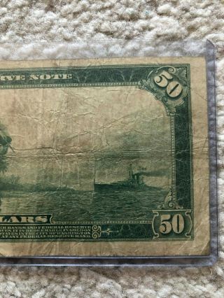 1914 $50 FIFTY DOLLAR FEDERAL RESERVE NOTE NOTE PAPER MONEY 5