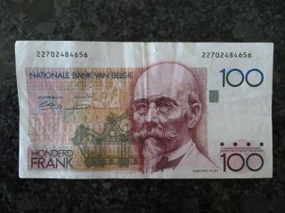 Belgium 100 Francs Banknote - Collectable