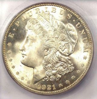 1921 Morgan Silver Dollar $1 - Icg Ms66 - Rare In Ms66 Grade - $488 Value