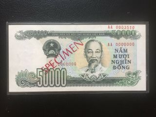 Vietnam (50,  000 Dong) 50000 Dong 1994 Specimen P - 116s,  Scare Date