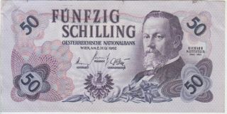 Austria Banknote P137 50 Schilling 2.  7.  1962,  Vf We Combine