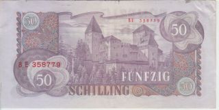 Austria banknote P137 50 Schilling 2.  7.  1962,  VF We Combine 2