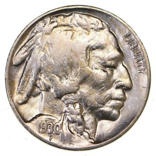 Full Horn - - Tough - 1930 Buffalo Nickel - Sharp Coin 807