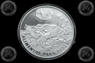 10 Pesos 1995 (f.  A.  O.  - Fao) Silver Commemorative Coin (km 529) Proof