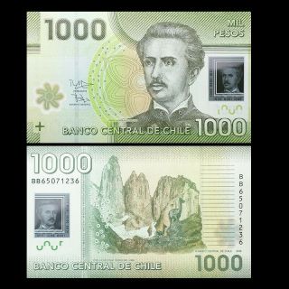 Chile 1000 1,  000 Pesos Banknote,  2016 (2018),  P - 161,  Polymer,  Unc